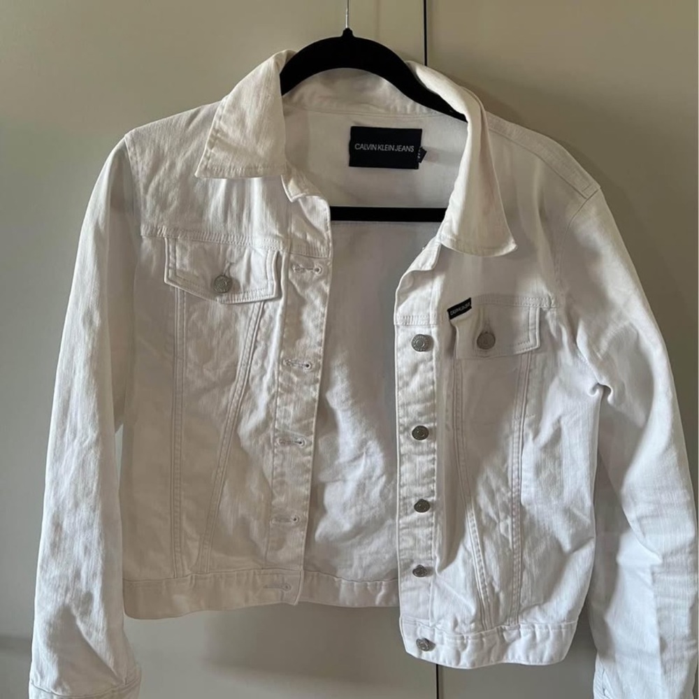Calvin Klein Jean jacket size medium white